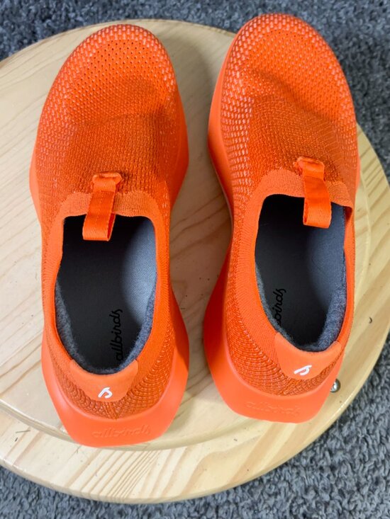 Allbirds Tree Dasher Relay Sneakers Mens Sz 12 Orange Knit Slip On Athletic Shoe main image 5